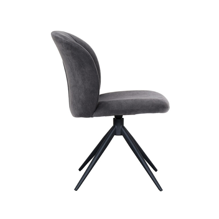 LABEL51 Eetkamerstoel Kimo - Antraciet - Cosmo - Black Frame