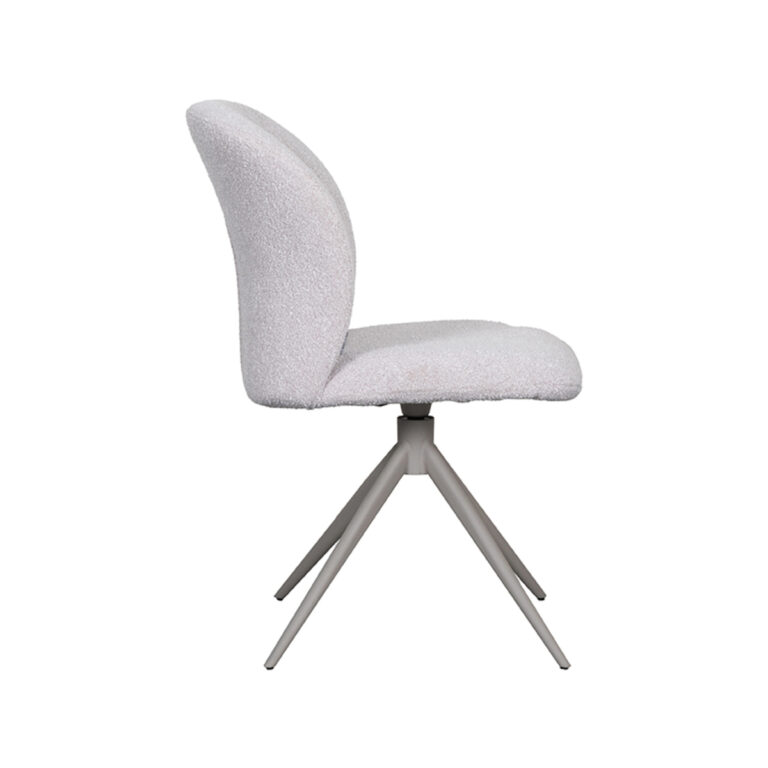 LABEL51 Eetkamerstoel Kimo - Naturel - Boucle - Taupe Frame