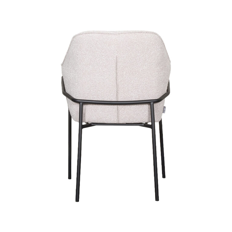 LABEL51 Eetkamerstoel Dexter - Naturel - Boucle - Black Frame