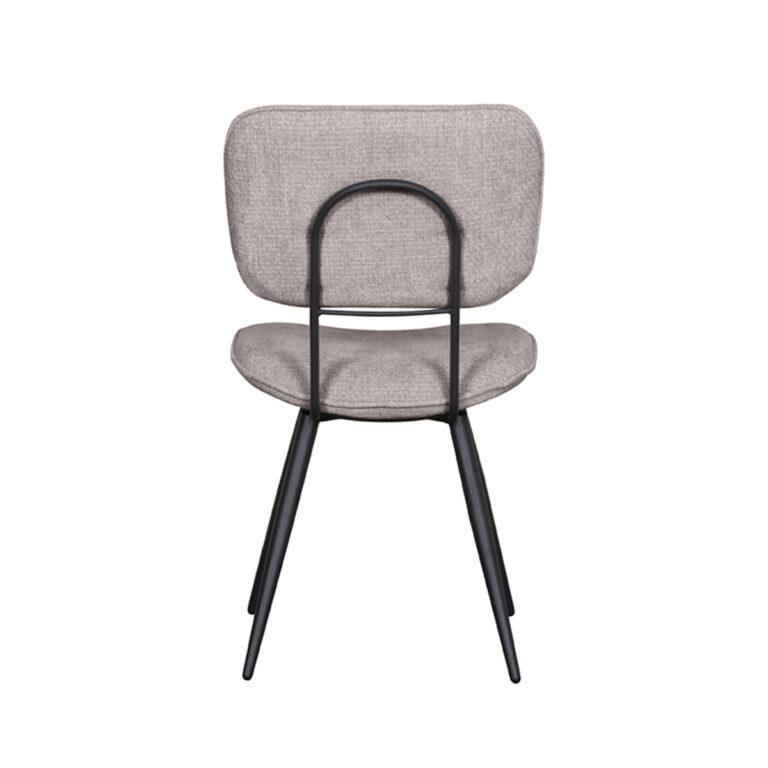 LABEL51 Eetkamerstoel Liva - Stone - Elite - Black Frame