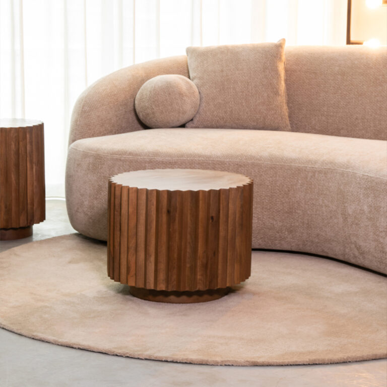 LABEL51 Salontafel Novan - Nature - Mangohout - 50 cm - Rond