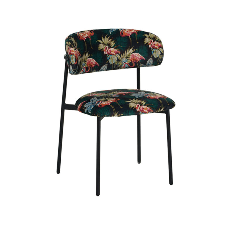 LABEL51 Eetkamerstoel Ferry - Multicolor - Fluweel - Black Frame