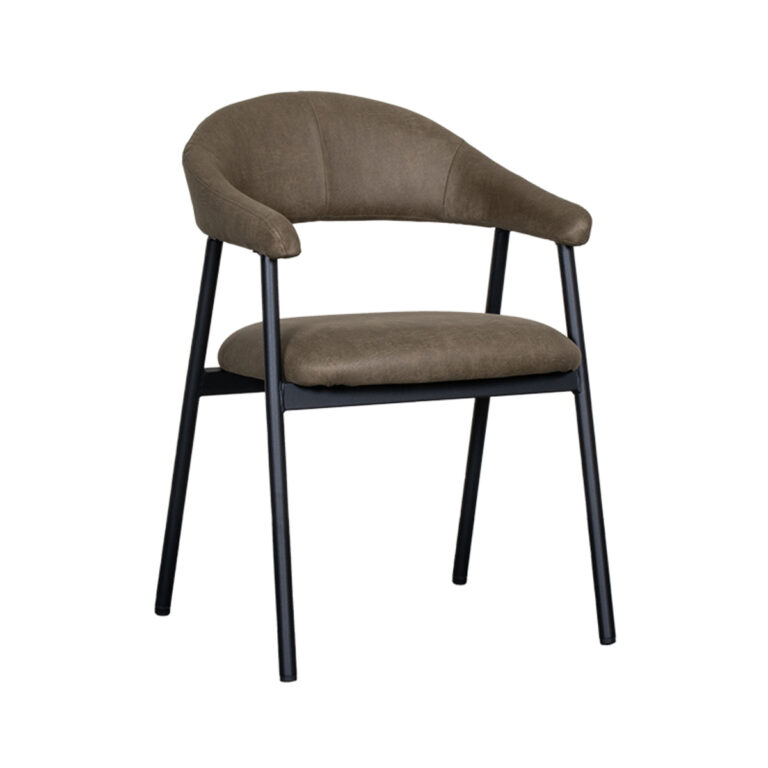 LABEL51 Eetkamerstoel Amaze - Moss - Micro Suede - Black Frame
