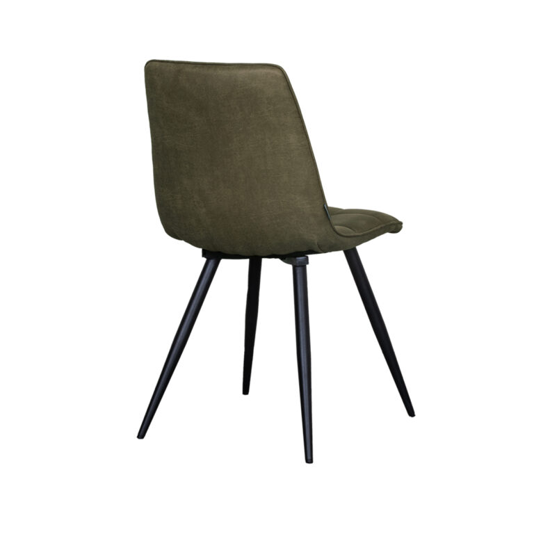 LABEL51 Eetkamerstoel Bistro - Moss - Micro Suede - Black Frame