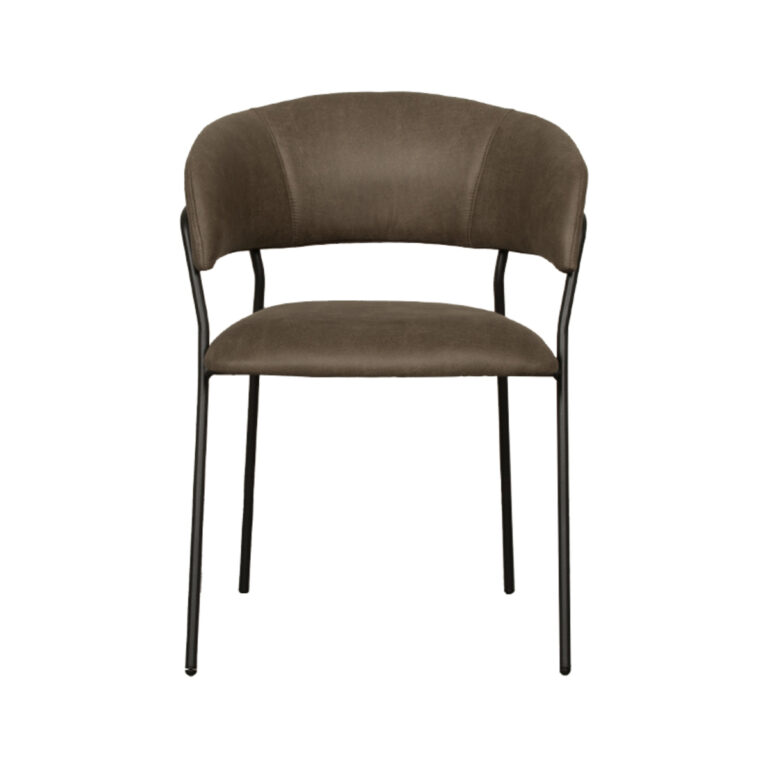 LABEL51 Eetkamerstoel Luuk - Moss - Micro Suede - Black Frame