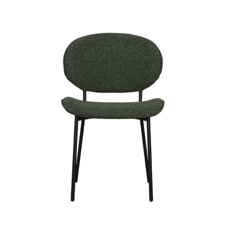 LABEL51 Eetkamerstoel Senn - Forest - Boucle - Black Frame