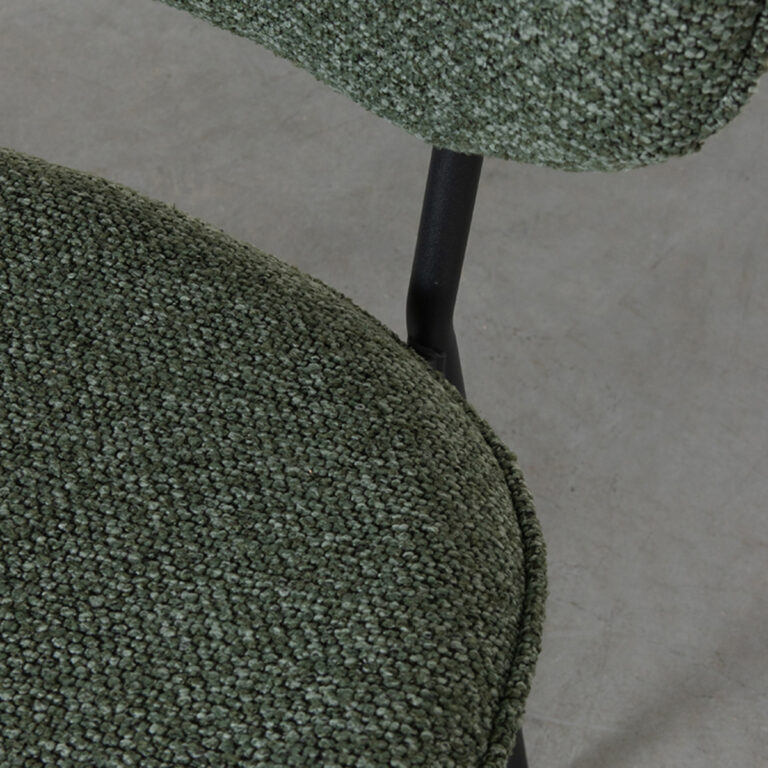 LABEL51 Eetkamerstoel Senn - Forest - Boucle - Black Frame