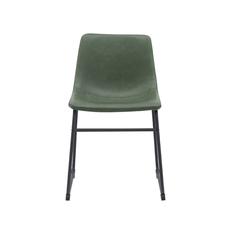 LABEL51 Eetkamerstoel Risto - Hunter - PU-Leder - Black Frame