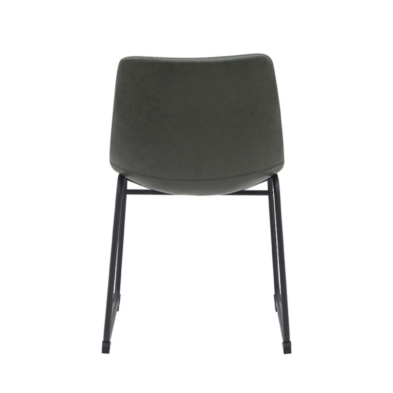 LABEL51 Eetkamerstoel Risto - Hunter - PU-Leder - Black Frame
