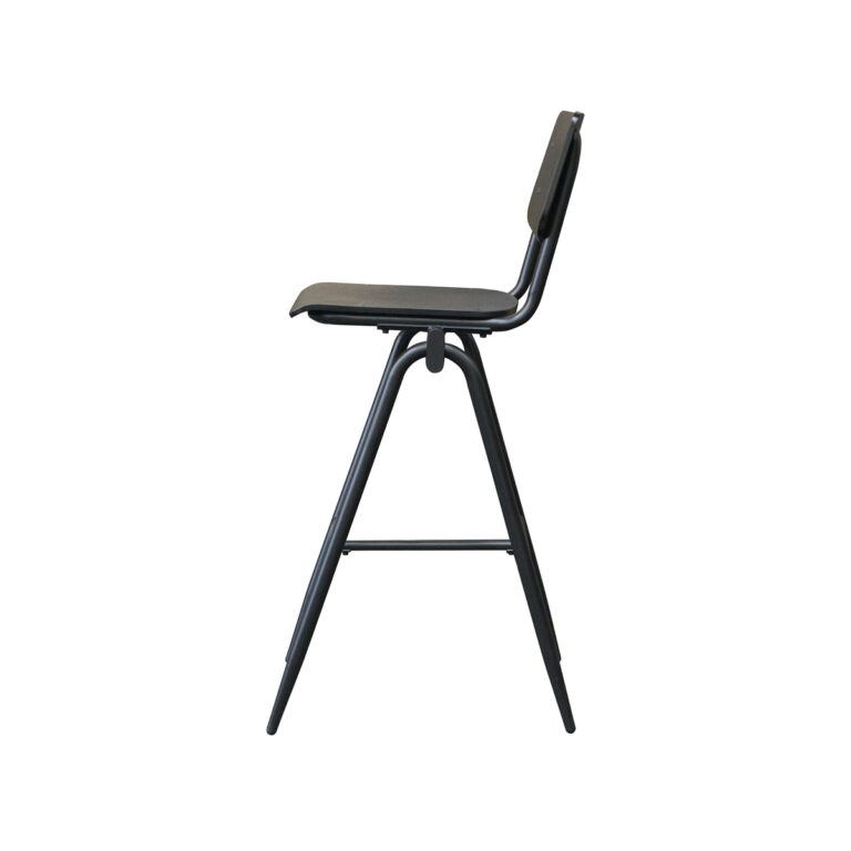 LABEL51 Barkruk Solid - Zwart - Hout - Zithoogte 86