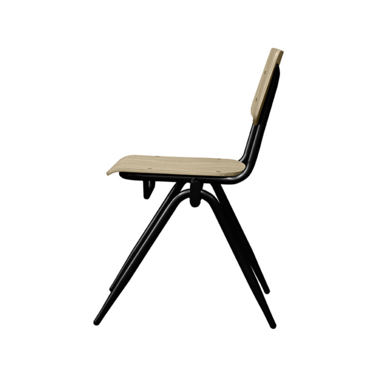 LABEL51 Dining chair Solid - Natural - Wood - Black Frame