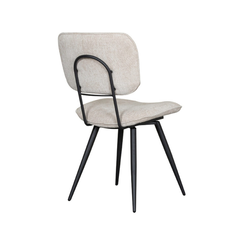 LABEL51 Eetkamerstoel Liva - Naturel - Elite - Black Frame