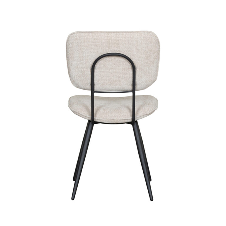 LABEL51 Eetkamerstoel Liva - Naturel - Elite - Black Frame