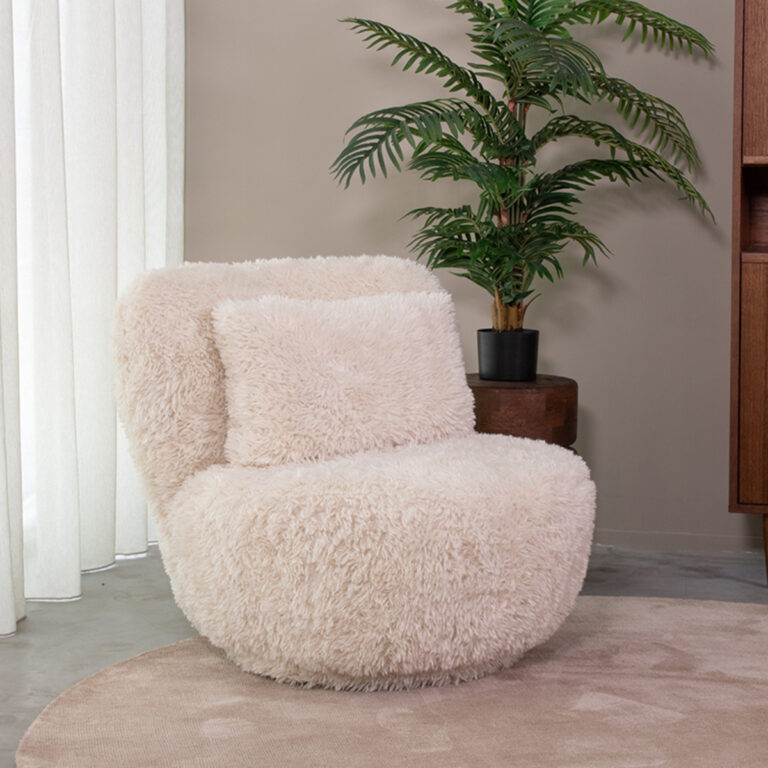 LABEL51 Fauteuil Doodle - Crème - Fluffy - One Size