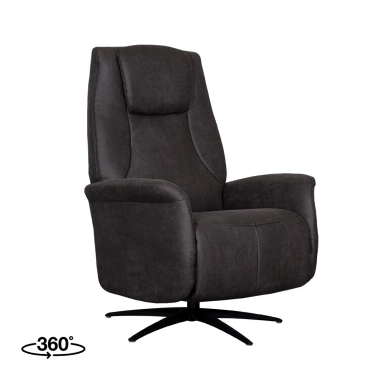 LABEL51 Fauteuil Stockholm - Antraciet - Micro Suede - One Size