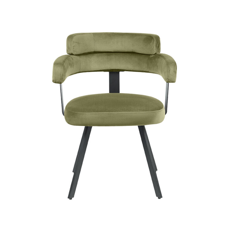 LABEL51 Eetkamerstoel Bardio - Hunter - Fluweel - Black Frame