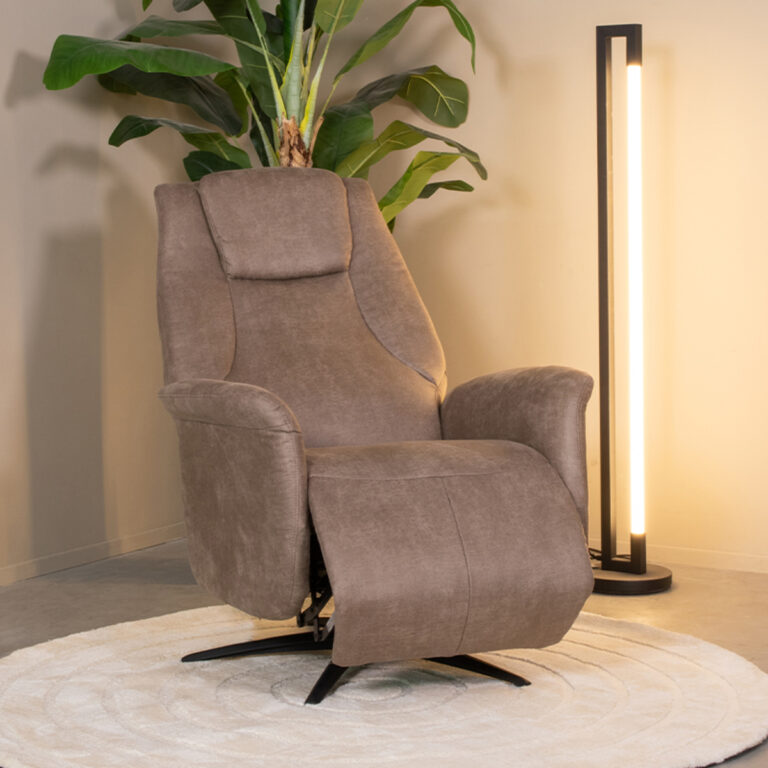 LABEL51 Fauteuil Stockholm - Taupe - Micro Suede - One Size