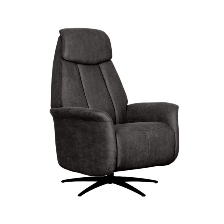 LABEL51 Fauteuil Oslo - Antraciet - Micro Suede - One Size
