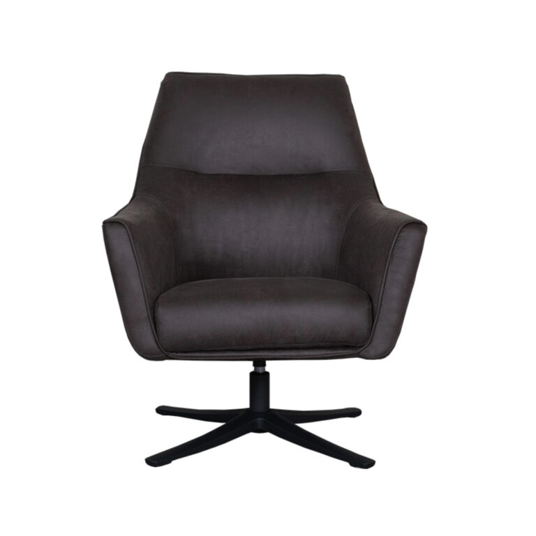 LABEL51 Fauteuil Tod - Antraciet - Micro Suede - One Size
