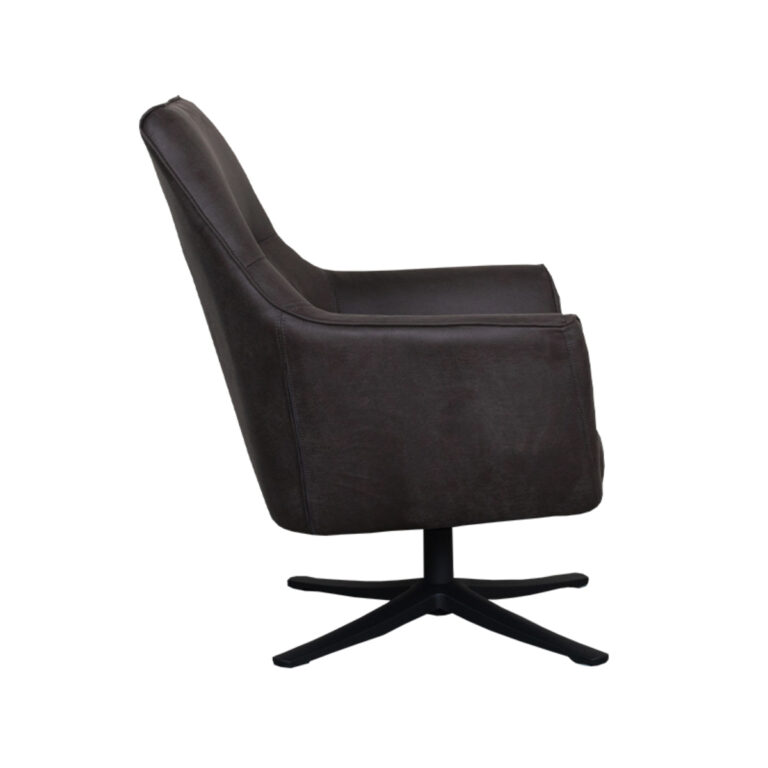 LABEL51 Fauteuil Tod - Antraciet - Micro Suede - One Size
