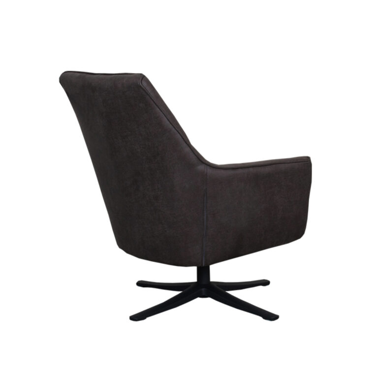 LABEL51 Fauteuil Tod - Antraciet - Micro Suede - One Size