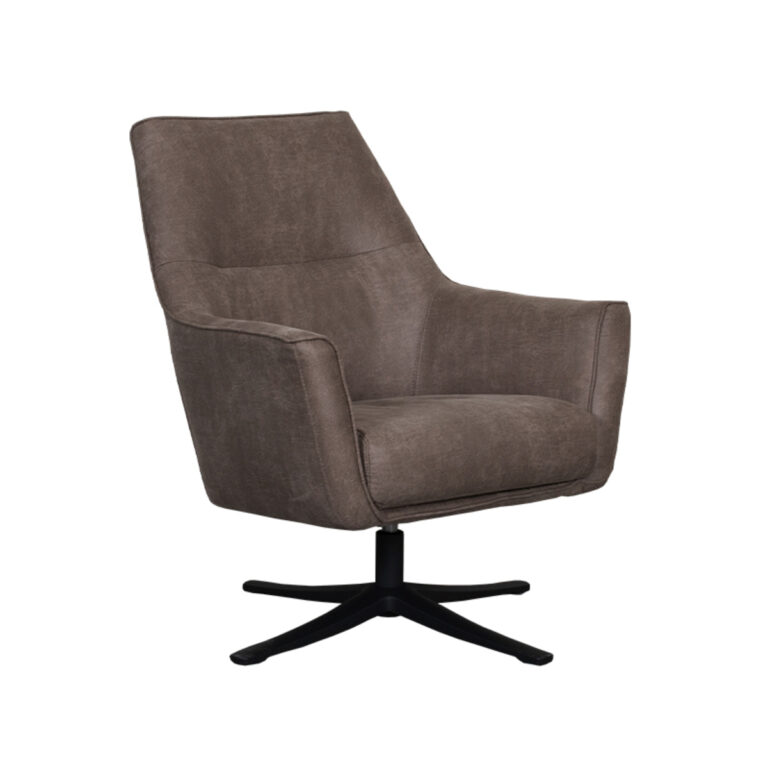 LABEL51 Fauteuil Tod - Taupe - Micro Suede - One Size