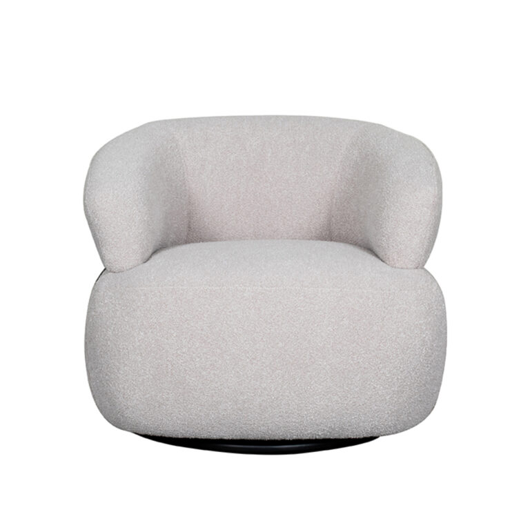 LABEL51 Armchair Valenza - Natural - Boucle - Black Oak