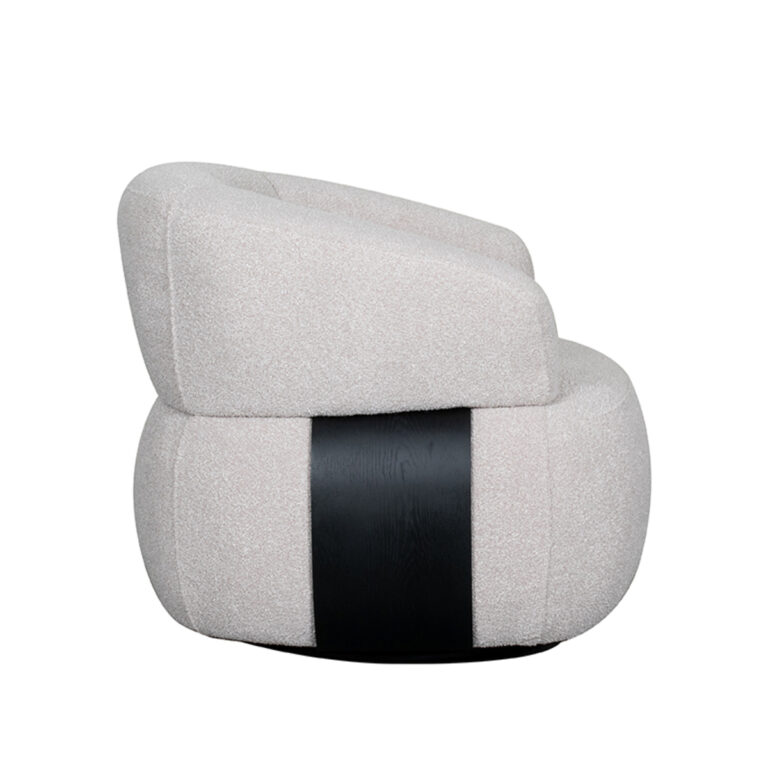 LABEL51 Armchair Valenza - Natural - Boucle - Black Oak
