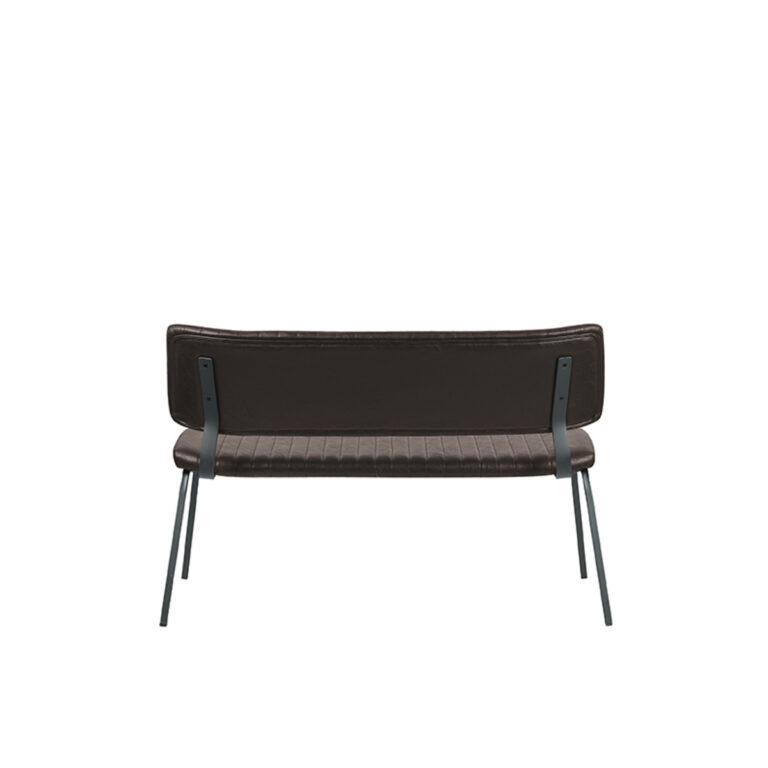 LABEL51 Eetkamerbank Gusto - Donkerbruin - PU-Leder - 120 cm