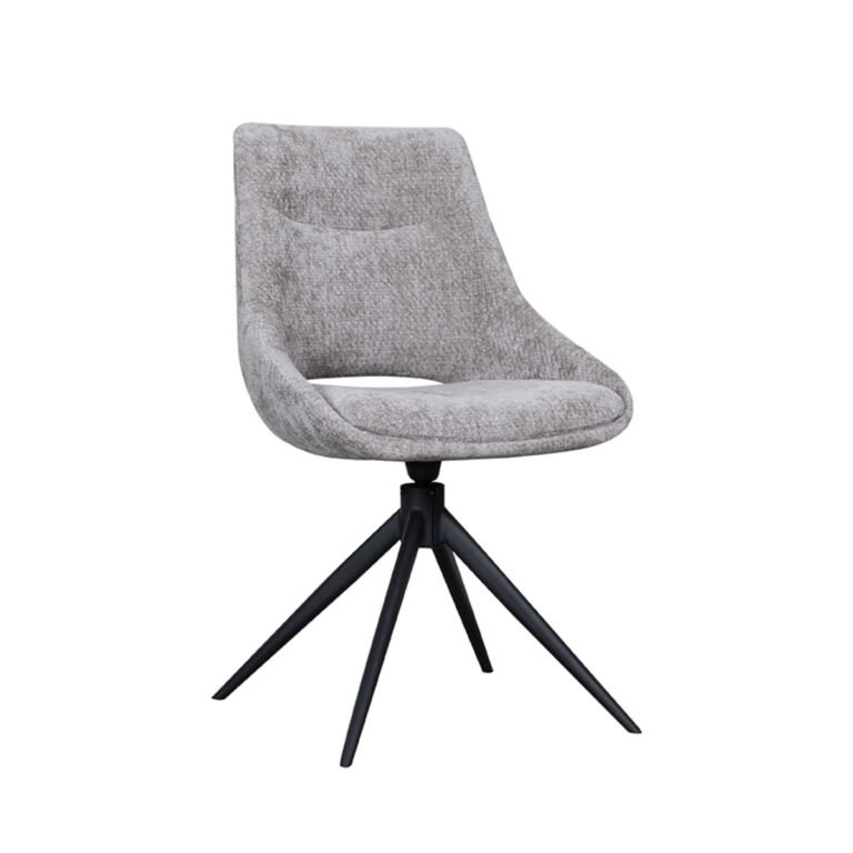 LABEL51 Eetkamerstoel Marlow - Stone - Elite - Black Frame