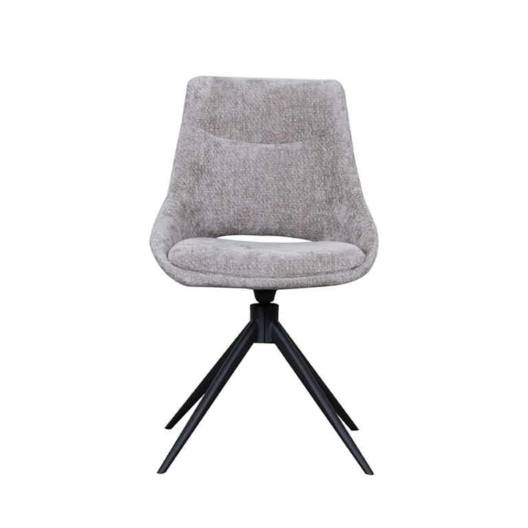 LABEL51 Eetkamerstoel Marlow - Stone - Elite - Black Frame
