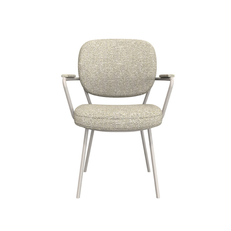 LABEL51 Eetkamerstoel Lausanne - Naturel - Boucle - Taupe Frame