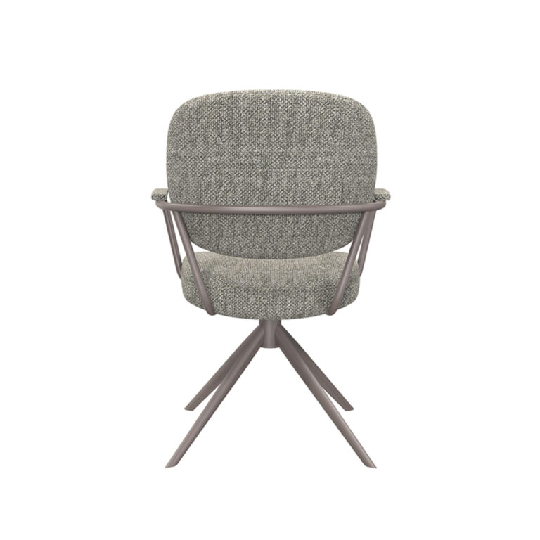 LABEL51 Eetkamerstoel Basel - Truffel grijs - Boucle - Bronze Frame