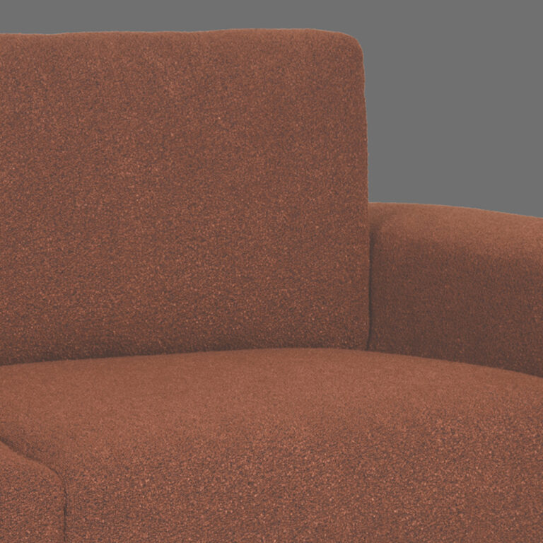 LABEL51 Sofa Ferraro - Rost - Boucle - 3-Sitzer