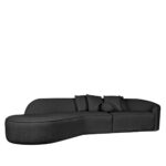 Bank_Stelvio_4-Zits_Hoek_Links_Antraciet_Chique_Boucle_Perspectief