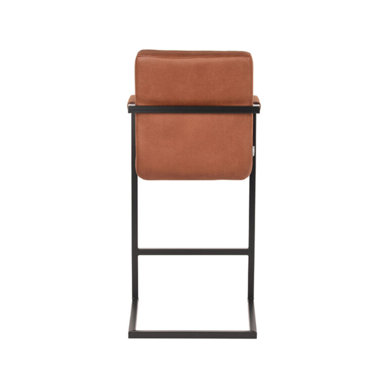 LABEL51 Barkruk Denmark - Cognac - Microfiber - Zithoogte 67