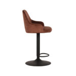Barkruk_Fender_40x42x92-113cm_Rust_Velours_Zijkant