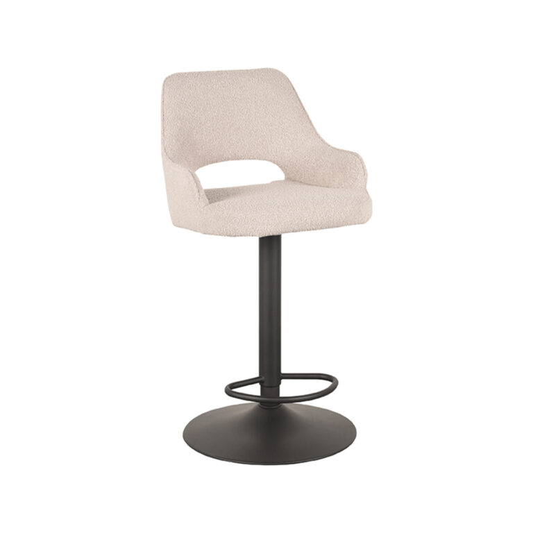 LABEL51 Barkruk Fer - Naturel - Boucle - Zithoogte 64-84