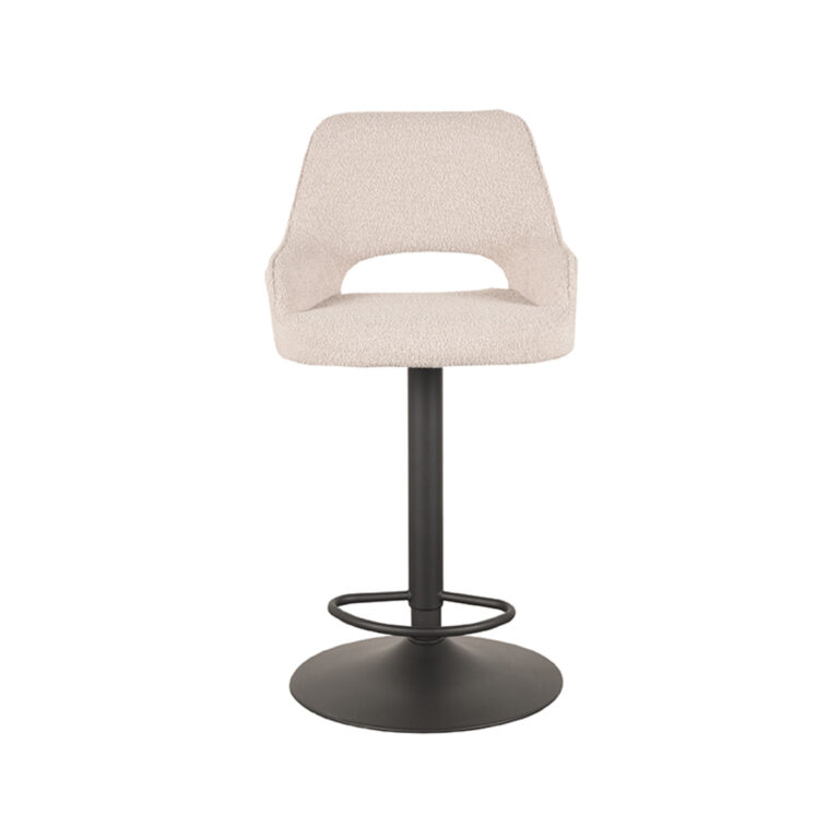 LABEL51 Barkruk Fer - Naturel - Boucle - Zithoogte 64-84