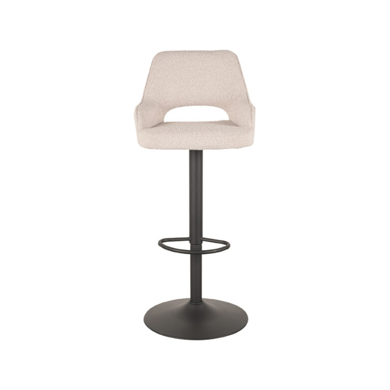 LABEL51 Barkruk Fer - Naturel - Boucle - Zithoogte 64-84