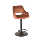Barkruk_Fer_45x47x92-113_Rust_Velours_Perspectief