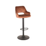 Barkruk_Fer_45x47x92-113_Rust_Velours_Perspectief2
