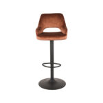 Barkruk_Fer_45x47x92-113_Rust_Velours_Voorkant2
