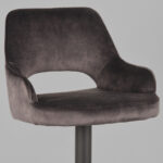 Barkruk_Fer_45x47x92-113_cm_Antraciet_Velours_Detail