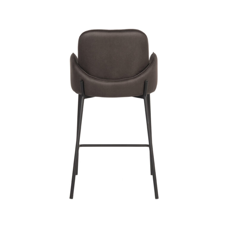 D-MAXX Barkruk Jari - Antraciet - Microfiber - Zithoogte 65
