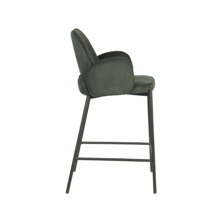 D-MAXX Barkruk Jari - Army green - Ribcord - Zithoogte 65