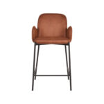 Barkruk_Jari_Cognac_Microvezel_51x53x94_cm_Voorkant