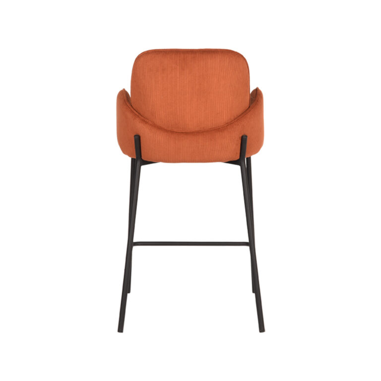 D-MAXX Tabouret de bar Jari - Rouille - Ribcord - Hauteur d'assise 65
