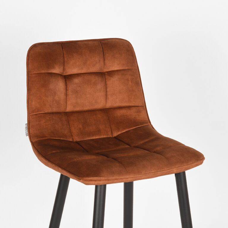 LABEL51 Barkruk Jelt - Oker - Velours - Zithoogte 66