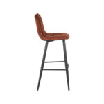 Barkruk_Jelt_Rust_Velours_45x48x107_Cm_Zijkant